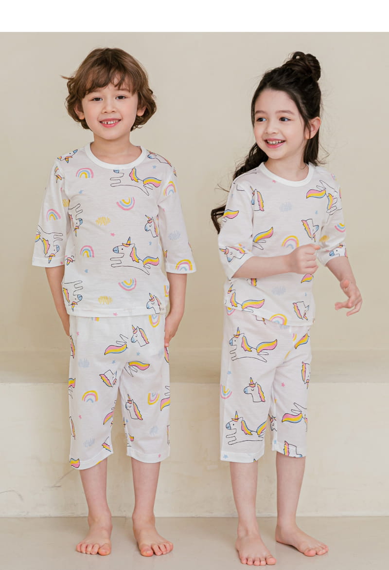 Ttasom - Korean Children Fashion - #Kfashion4kids - Pastel Unicorn Jacquared Easywer - 6