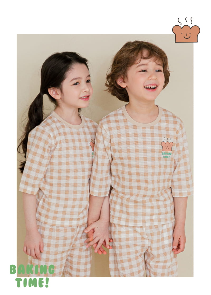 Ttasom - Korean Children Fashion - #prettylittlegirls - Check Bread Jacquared Easywer - 4