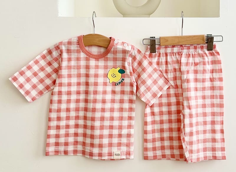 Ttasom - Korean Children Fashion - #childofig - Check Lemon Jacquared Easywer - 3