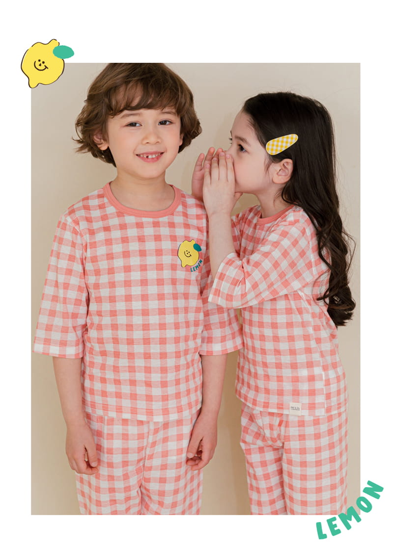 Ttasom - Korean Children Fashion - #childofig - Check Lemon Jacquared Easywer - 4