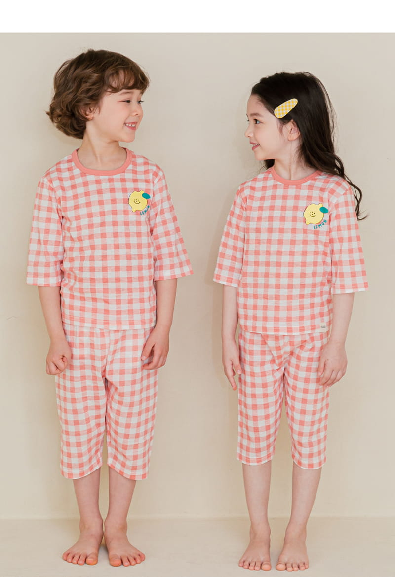 Ttasom - Korean Children Fashion - #designkidswear - Check Lemon Jacquared Easywer - 6