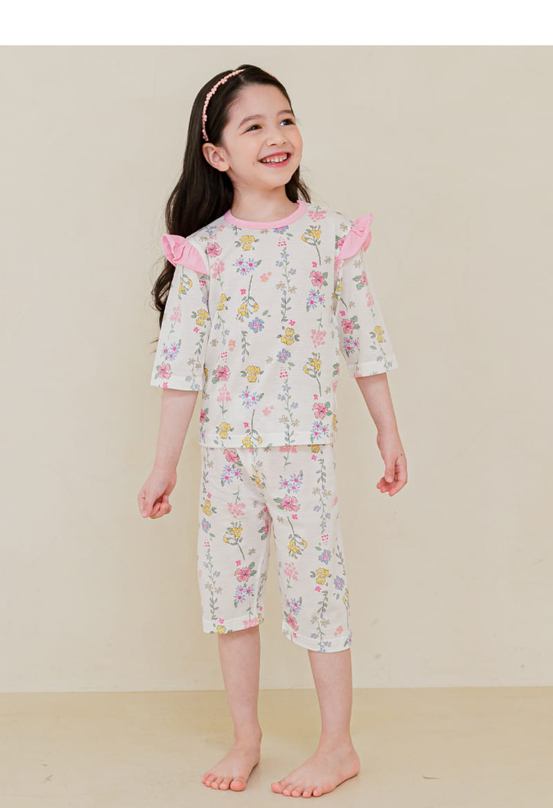 Ttasom - Korean Children Fashion - #kidsshorts - Small Flower Jacquared Easywer - 6