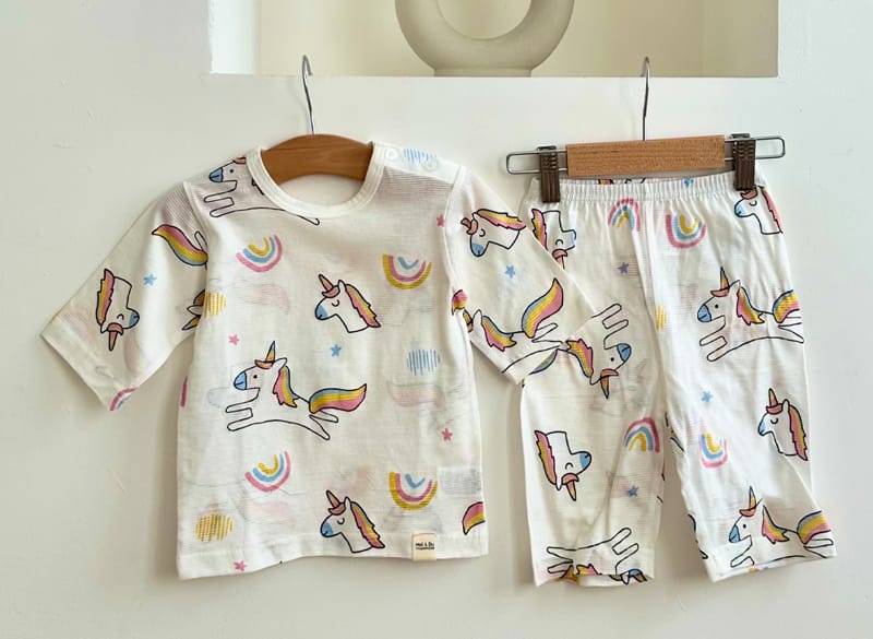 Ttasom - Korean Children Fashion - #kidsshorts - Pastel Unicorn Jacquared Easywer - 3