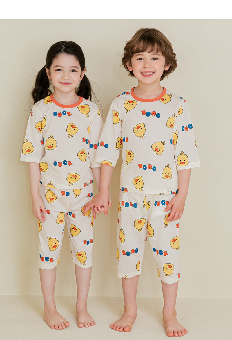 Ttasom - Korean Children Fashion - #kidsstore - Yellow Duck Jacquared Easywer - 6
