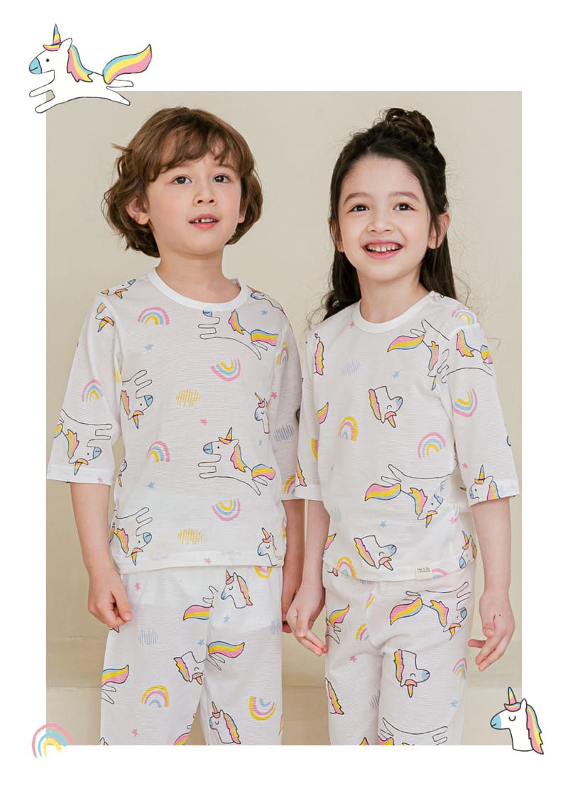 Ttasom - Korean Children Fashion - #kidsshorts - Pastel Unicorn Jacquared Easywer - 4