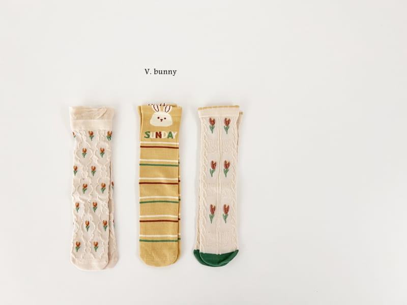 V Bunny - Korean Children Fashion - #childofig - Nono Socks Set - 9
