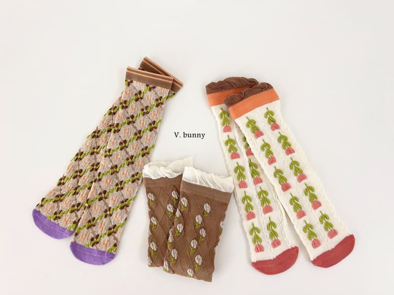 V Bunny - Korean Children Fashion - #childofig - Fomfom Socks Set - 7