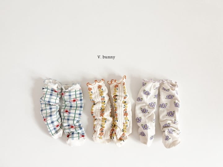 V Bunny - Korean Children Fashion - #childofig - Purple Socks Set - 5
