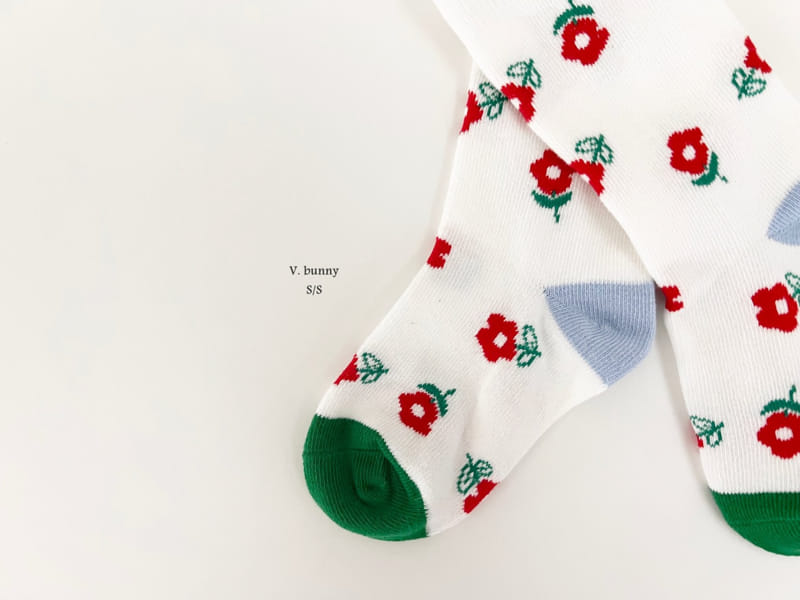 V Bunny - Korean Children Fashion - #designkidswear - Check Tulip Socks Set - 6