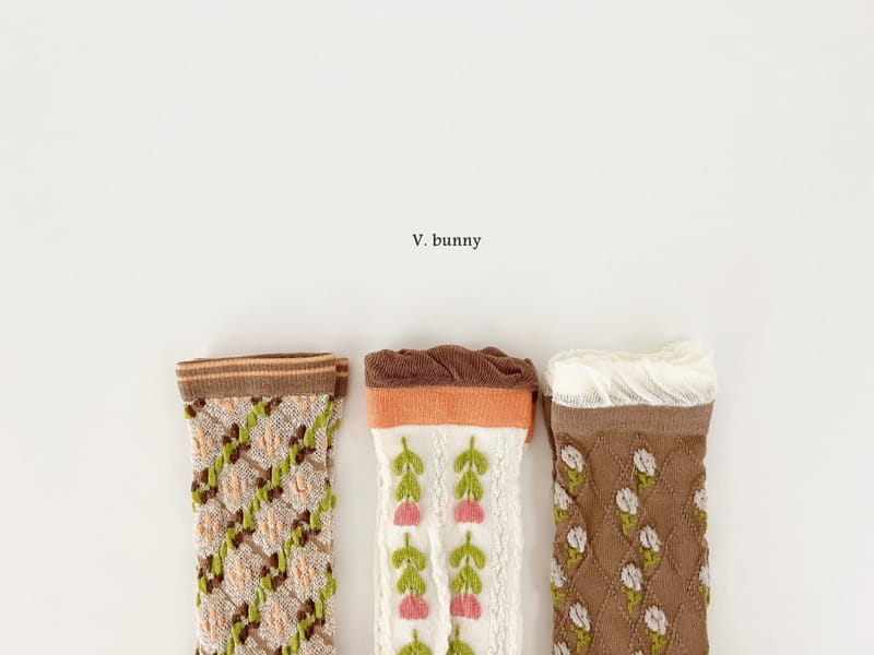 V Bunny - Korean Children Fashion - #designkidswear - Fomfom Socks Set - 9