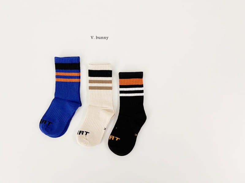 V Bunny - Korean Children Fashion - #designkidswear - Peach Socks Set - 4