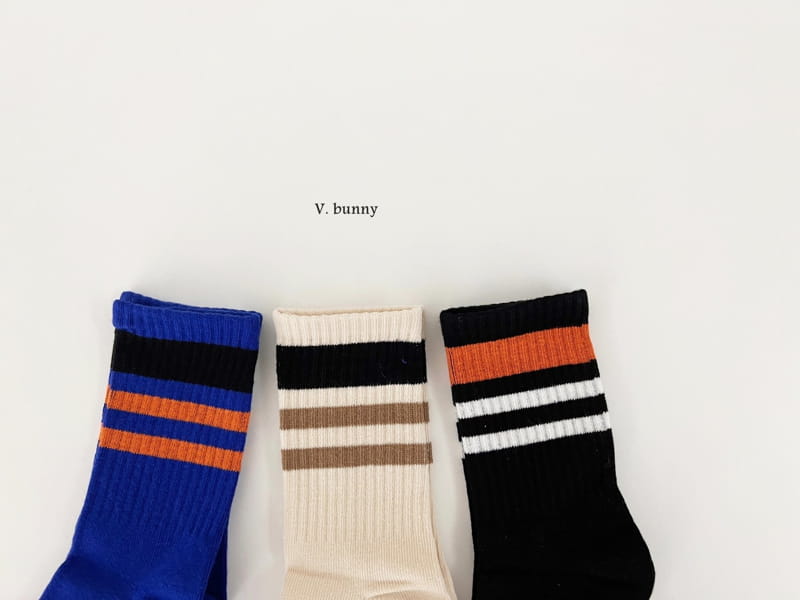 V Bunny - Korean Children Fashion - #fashionkids - Peach Socks Set - 5