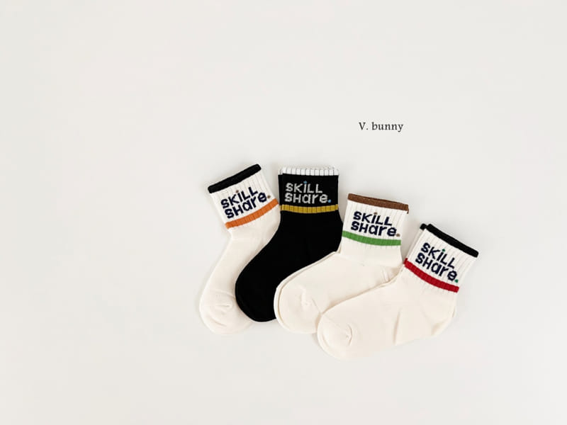 V Bunny - Korean Children Fashion - #fashionkids - Share Socks Set