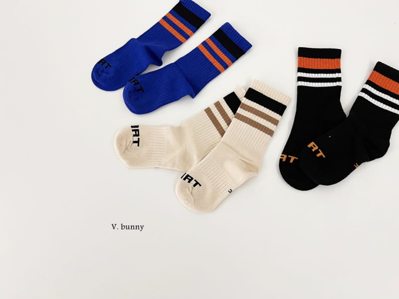 V Bunny - Korean Children Fashion - #kidsshorts - Peach Socks Set - 6