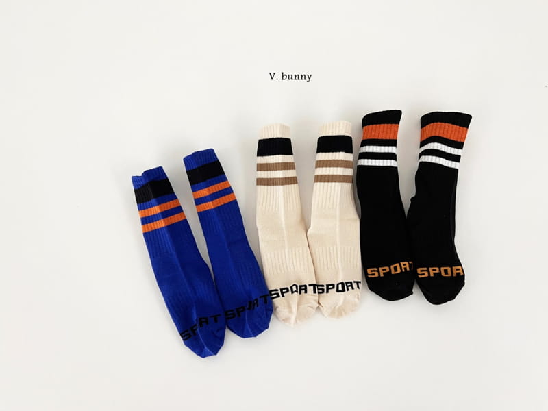 V Bunny - Korean Children Fashion - #kidsstore - Peach Socks Set - 7