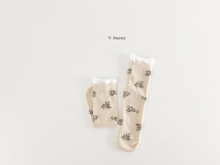 V Bunny - Korean Children Fashion - #magicofchildhood - Lace Flower Socks Set - 3