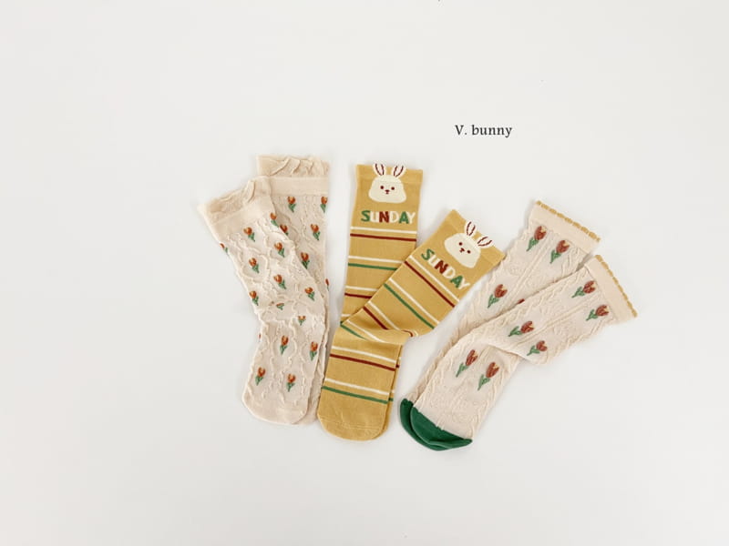V Bunny - Korean Children Fashion - #stylishchildhood - Nono Socks Set - 8