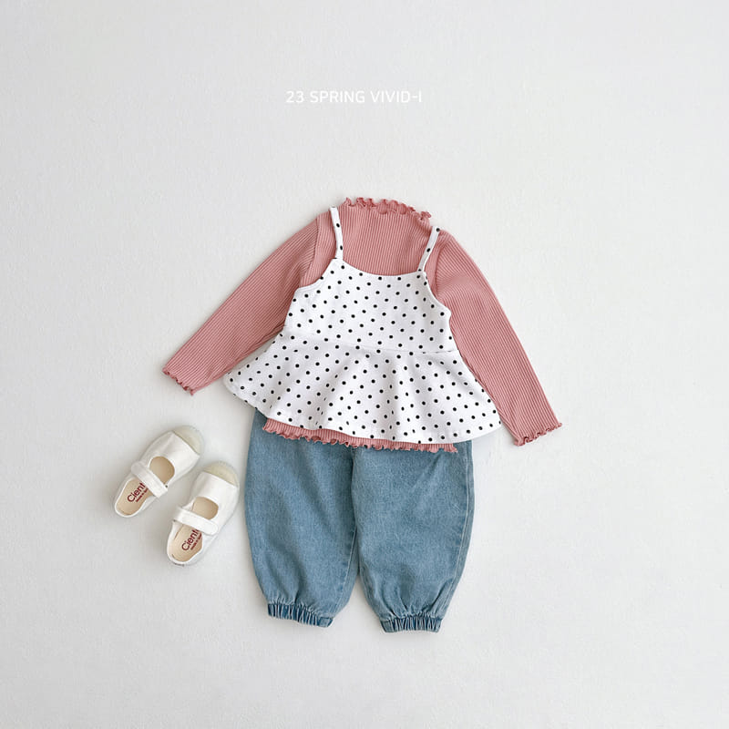 Vivid I - Korean Children Fashion - #childofig - Dot Bustier - 9