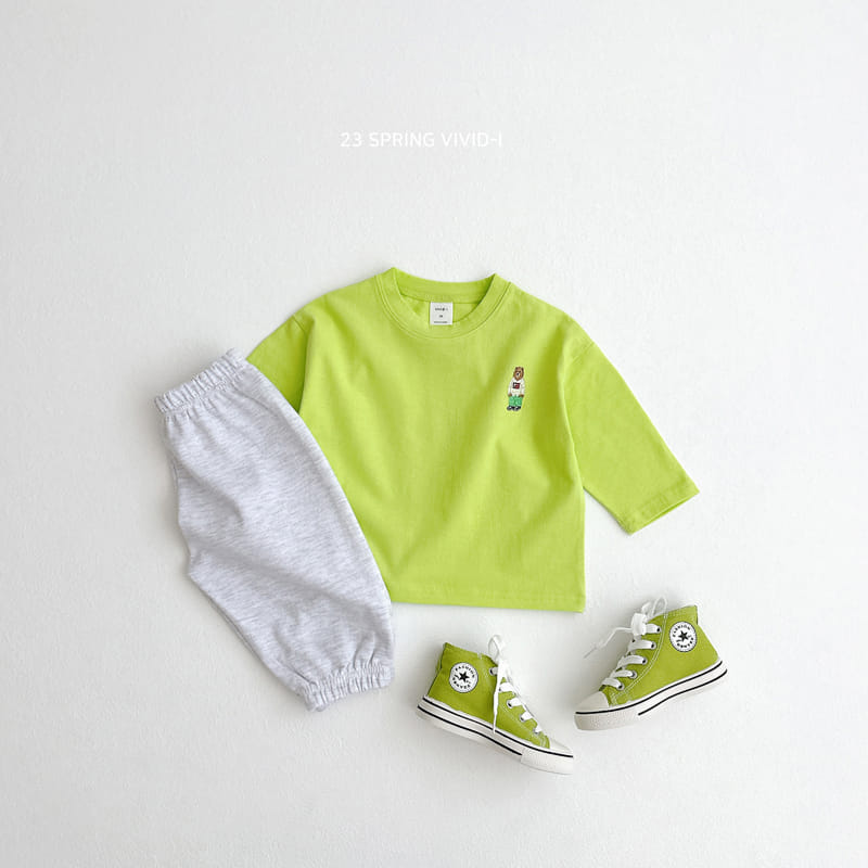 Vivid I - Korean Children Fashion - #childofig - Spring Bear Embrodiery Tee - 3