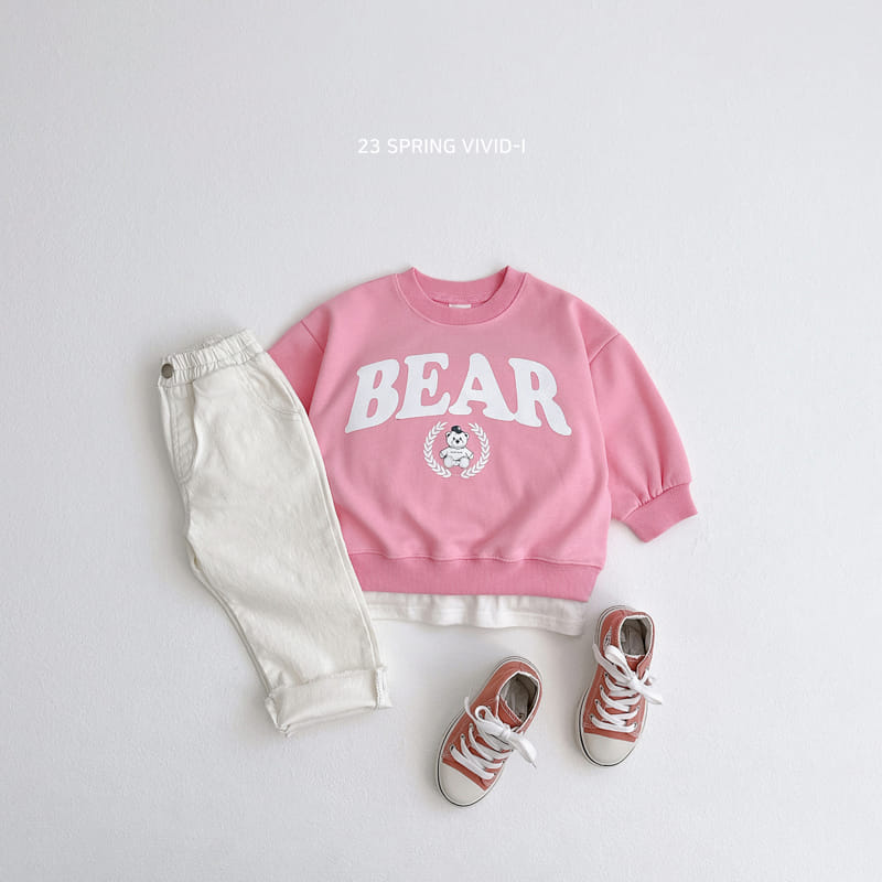 Vivid I - Korean Children Fashion - #childofig - Bear Logo Top Bottom Set - 10