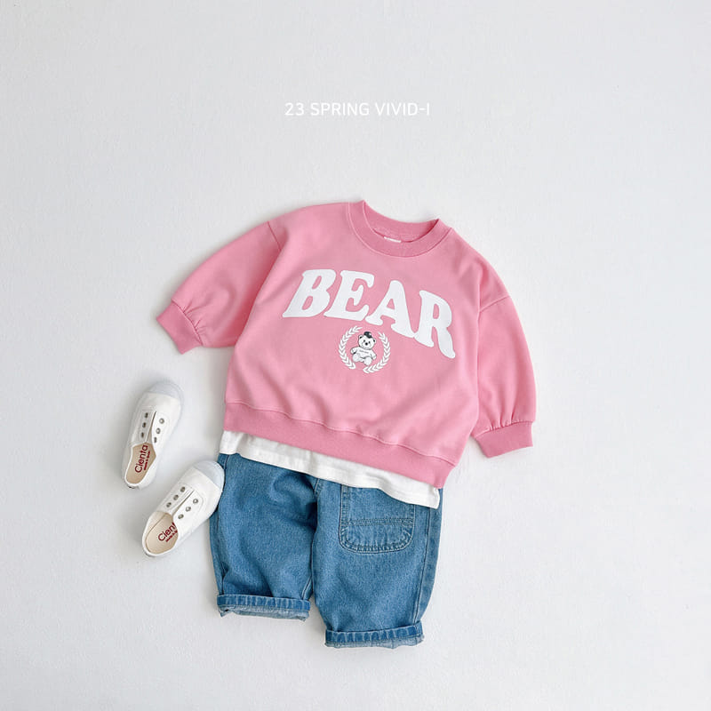 Vivid I - Korean Children Fashion - #childofig - Bear Logo Top Bottom Set - 11