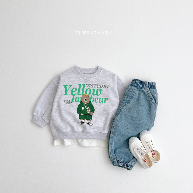 Vivid I - Korean Children Fashion - #childofig - USA Bear Top Bottom Set - 12