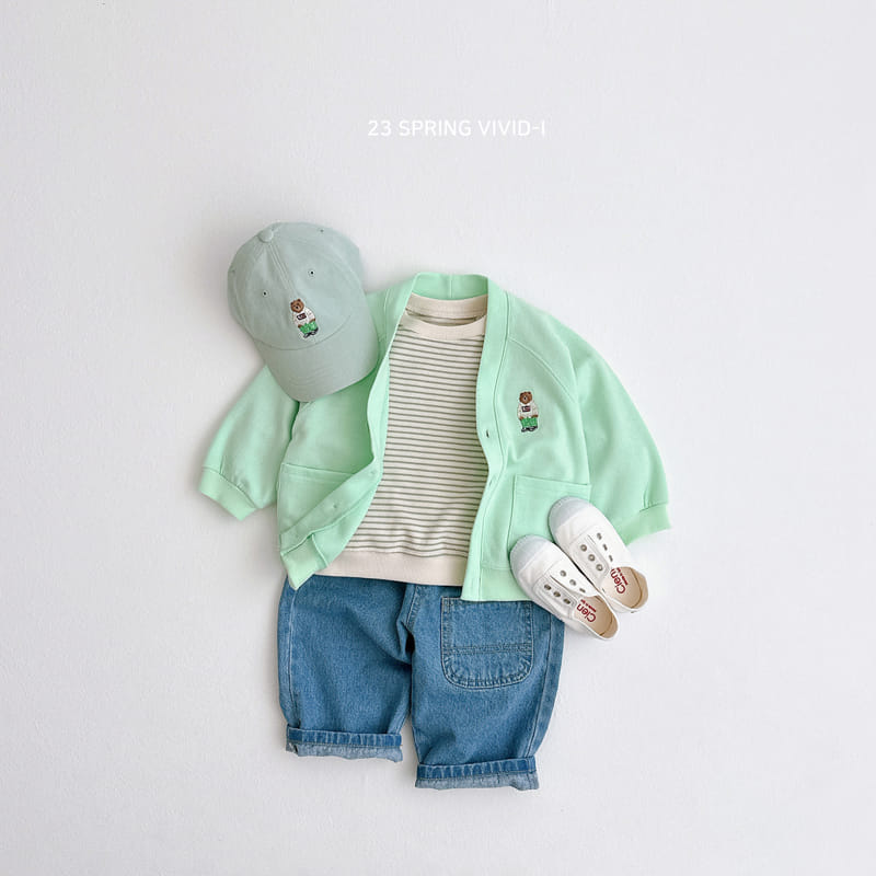 Vivid I - Korean Children Fashion - #childrensboutique - Mini Bear Embroidery Cardigan - 12