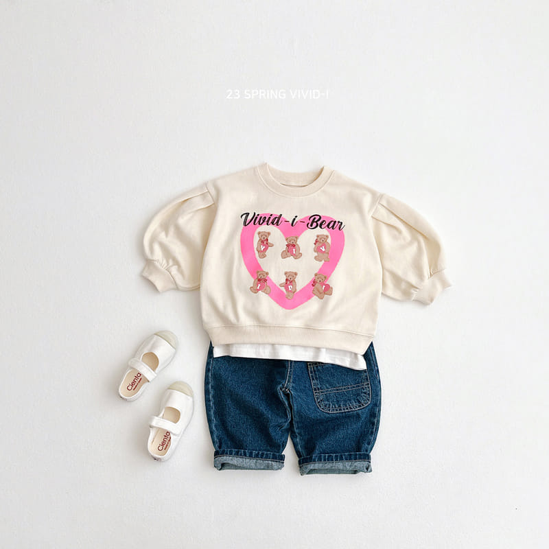 Vivid I - Korean Children Fashion - #childrensboutique - Heart Puff Sweatshirt - 6