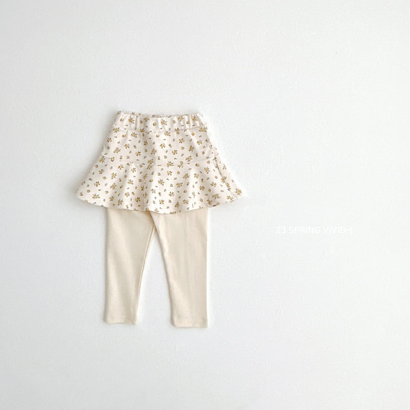 Vivid I - Korean Children Fashion - #designkidswear - Paint Skirt Leggings