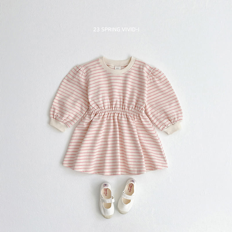 Vivid I - Korean Children Fashion - #designkidswear - Banding Stripes One-piece