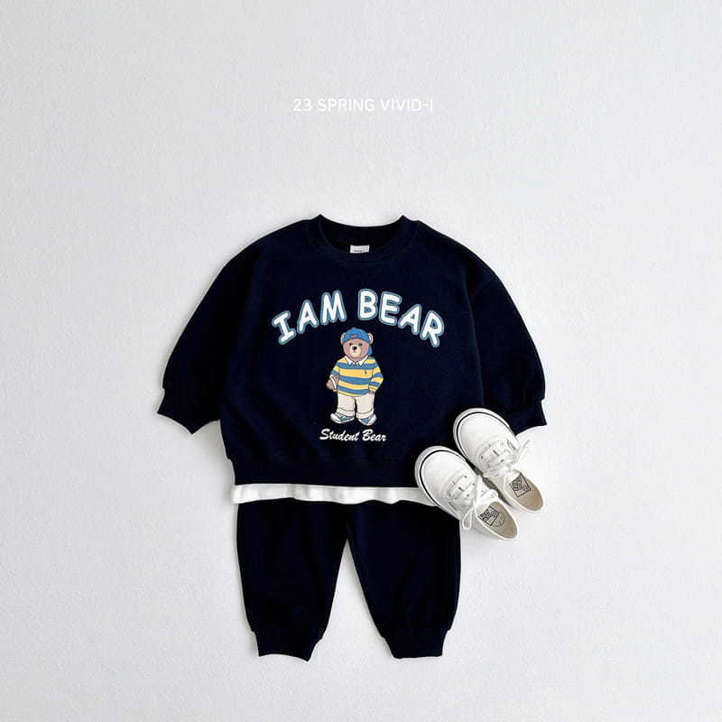Vivid I - Korean Children Fashion - #designkidswear - I Am  Bear Top Bottom Set
