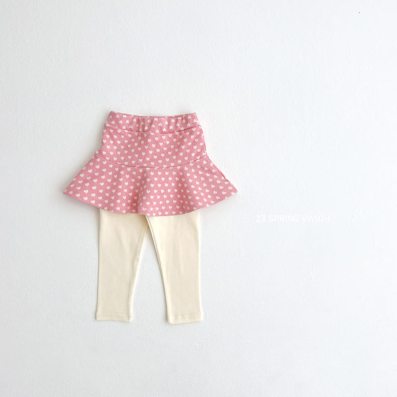 Vivid I - Korean Children Fashion - #discoveringself - Paint Skirt Leggings - 2