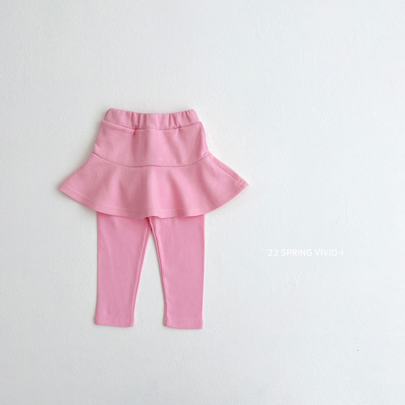 Vivid I - Korean Children Fashion - #fashionkids - Spring Skirt Leggings - 2