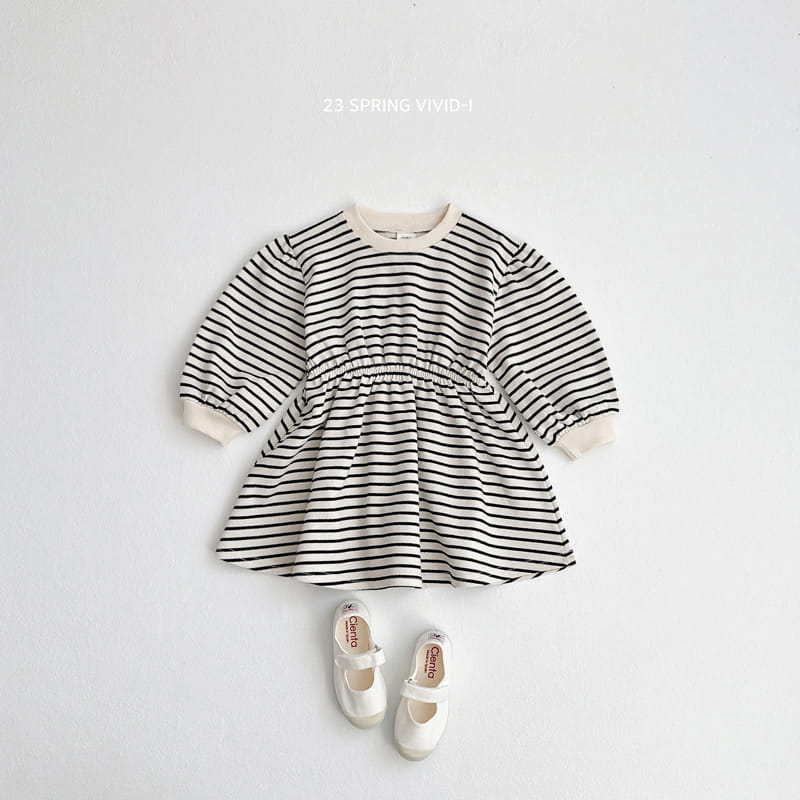 Vivid I - Korean Children Fashion - #fashionkids - Banding Stripes One-piece - 3