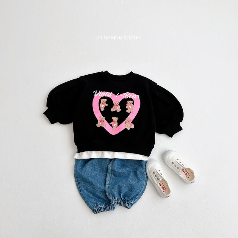 Vivid I - Korean Children Fashion - #fashionkids - Heart Puff Sweatshirt - 9