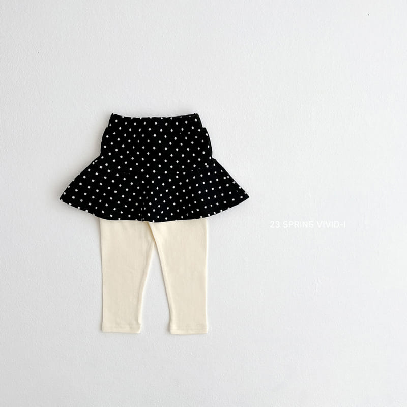 Vivid I - Korean Children Fashion - #fashionkids - Paint Skirt Leggings - 4