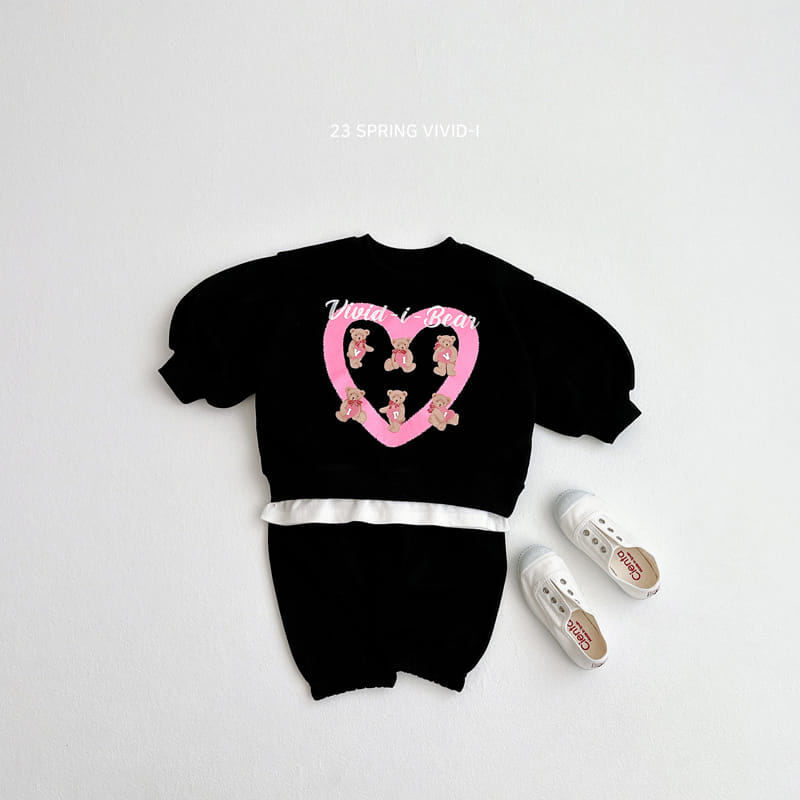 Vivid I - Korean Children Fashion - #kidsshorts - Heart Puff Sweatshirt - 10