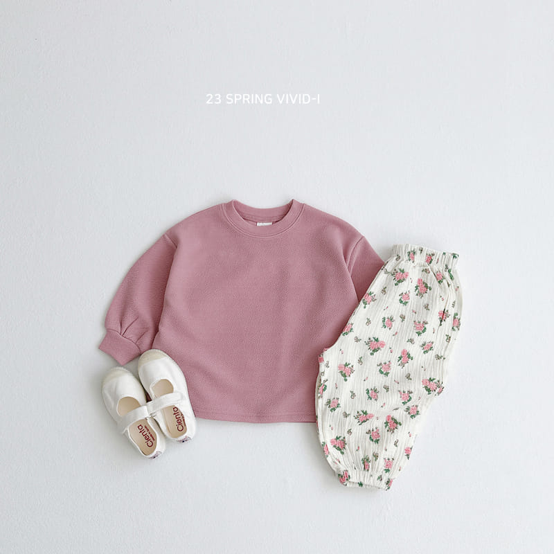 Vivid I - Korean Children Fashion - #kidsshorts - Soft Embo Top Bottom Set - 10