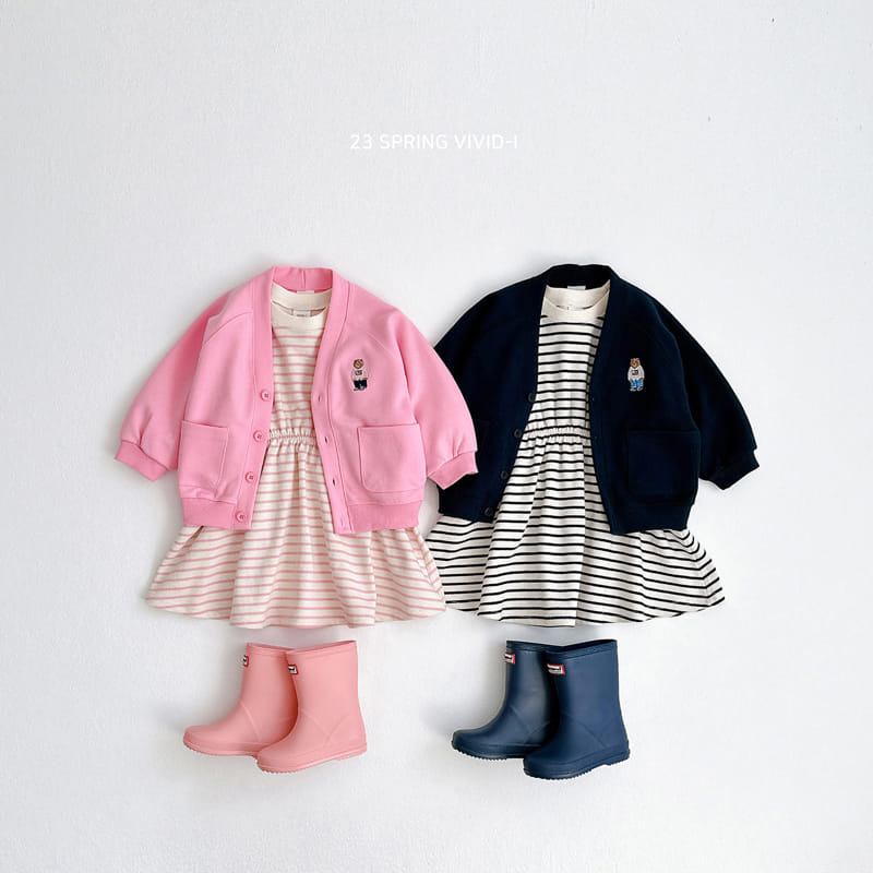 Vivid I - Korean Children Fashion - #kidsstore - Banding Stripes One-piece - 5