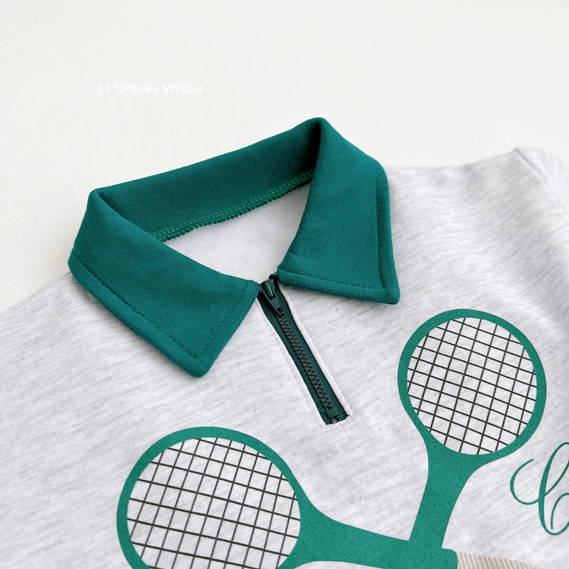 Vivid I - Korean Children Fashion - #kidsstore - Tennis Collar Sweatshirt - 12