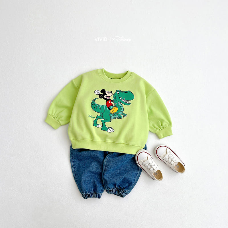 Vivid I - Korean Children Fashion - #kidsshorts - D Dino Sweatshirt - 4