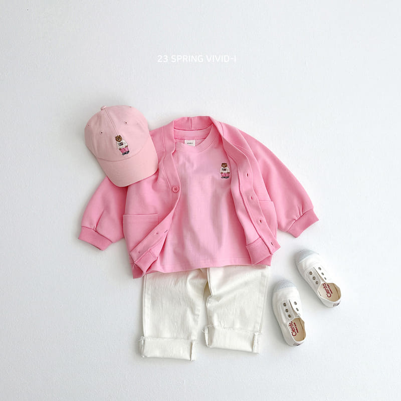 Vivid I - Korean Children Fashion - #kidsstore - Spring Bear Embrodiery Tee - 9