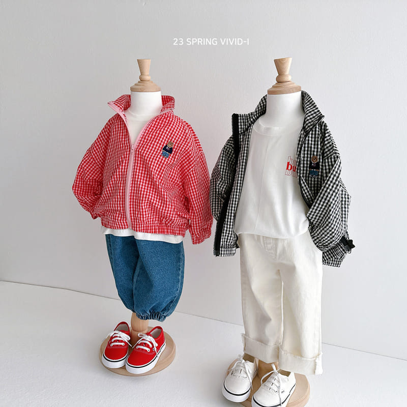 Vivid I - Korean Children Fashion - #littlefashionista - Check Windbreaker - 12