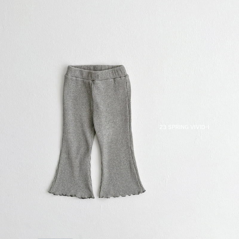 Vivid I - Korean Children Fashion - #Kfashion4kids - Rib Wide Pants - 4