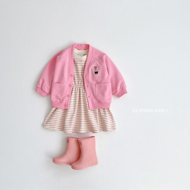 Vivid I - Korean Children Fashion - #littlefashionista - Banding Stripes One-piece - 8