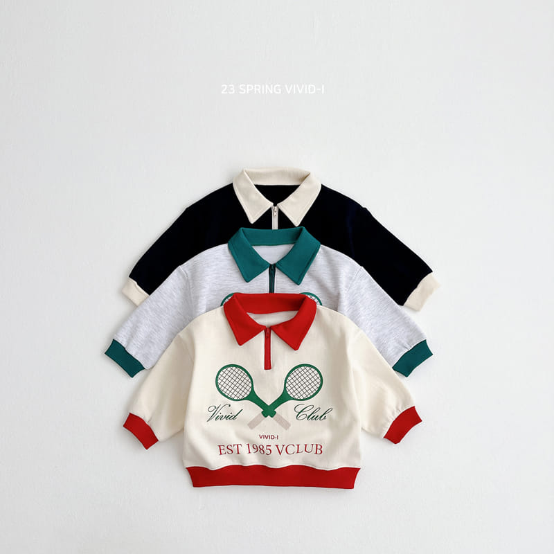 Vivid I - Korean Children Fashion - #littlefashionista - Tennis Collar Sweatshirt