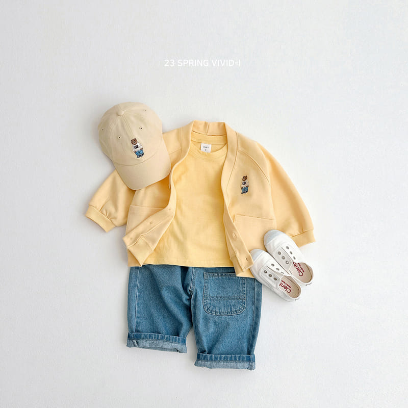 Vivid I - Korean Children Fashion - #littlefashionista - Spring Bear Embrodiery Tee - 12