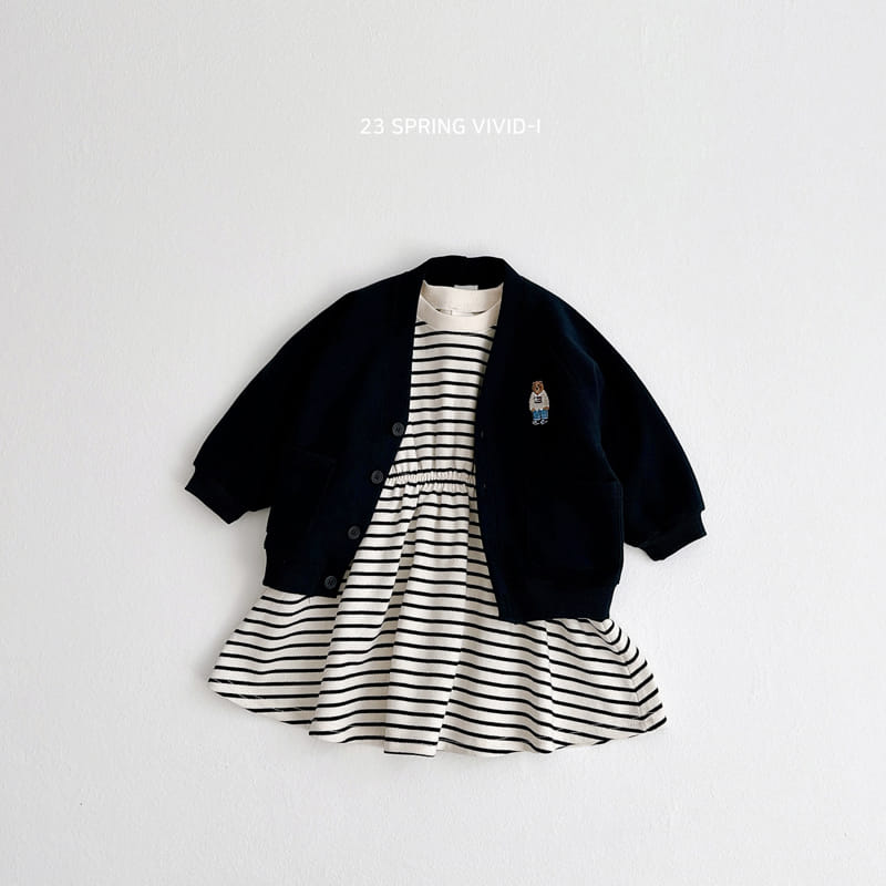 Vivid I - Korean Children Fashion - #minifashionista - Banding Stripes One-piece - 10
