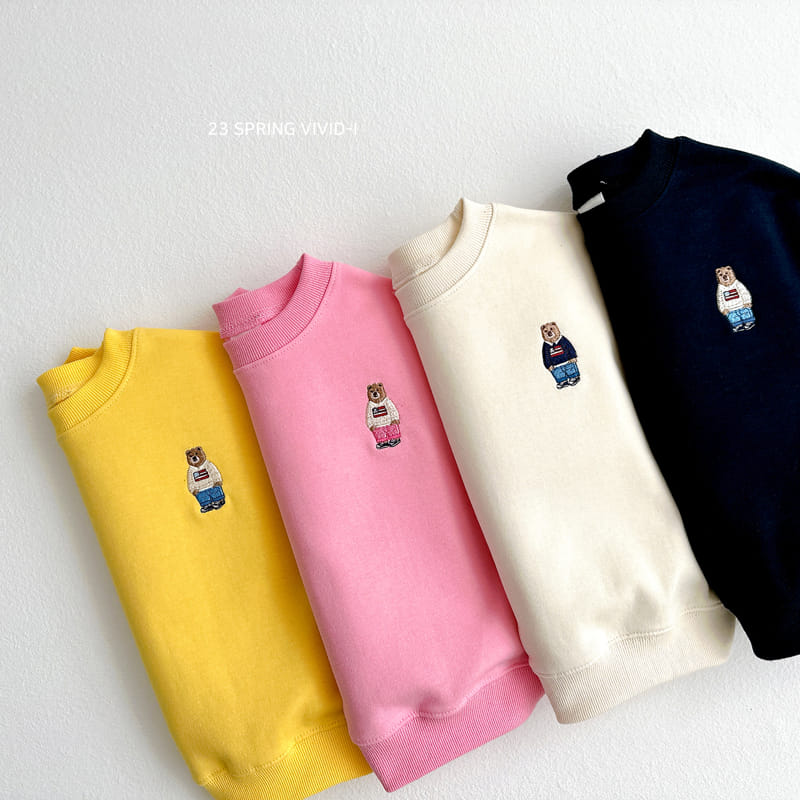 Vivid I - Korean Children Fashion - #minifashionista - Mini Bear Sweatshirt