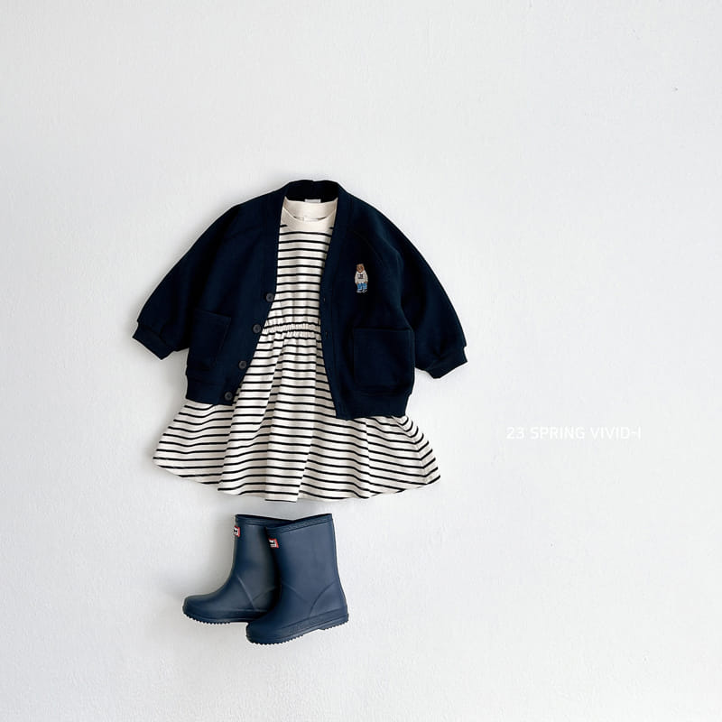 Vivid I - Korean Children Fashion - #prettylittlegirls - Banding Stripes One-piece - 11